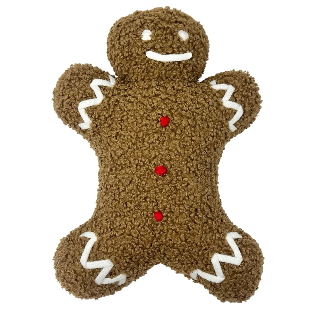 Pottery Barn Mr. Spice Gingerbread Pillow Christmas Holiday Decorative
